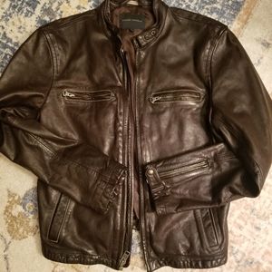 BANANA REPUBLIC BROWN LEATHER RACER JACKET